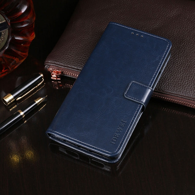 For Blackview BV6900 idewei Crazy Horse Texture Horizontal Flip Leather Case with Holder & Card Slots & Wallet(Dark Blue) - More Brand by idewei | Online Shopping South Africa | PMC Jewellery | Buy Now Pay Later Mobicred