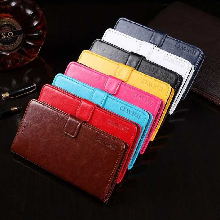 For Blackview BV9900 Pro idewei Crazy Horse Texture Horizontal Flip Leather Case with Holder & Card Slots & Wallet(White) - More Brand by idewei | Online Shopping South Africa | PMC TechLife | Buy Now Pay Later Mobicred