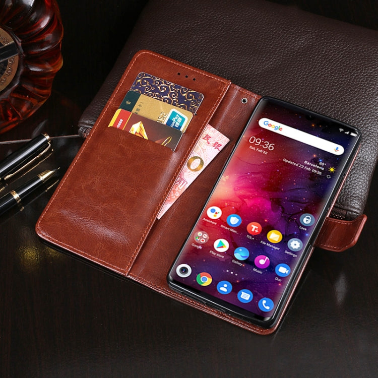 For TCL 10 Pro idewei Crazy Horse Texture Horizontal Flip Leather Case with Holder & Card Slots & Wallet(Brown) - More Brand by idewei | Online Shopping South Africa | PMC Jewellery | Buy Now Pay Later Mobicred