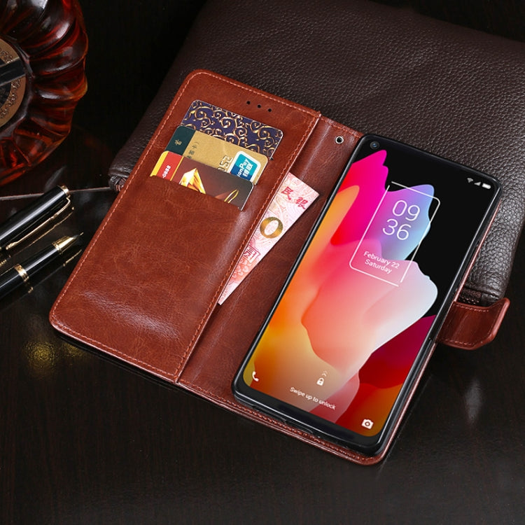 For TCL 10L idewei Crazy Horse Texture Horizontal Flip Leather Case with Holder & Card Slots & Wallet(Rose Red) - More Brand by idewei | Online Shopping South Africa | PMC Jewellery | Buy Now Pay Later Mobicred