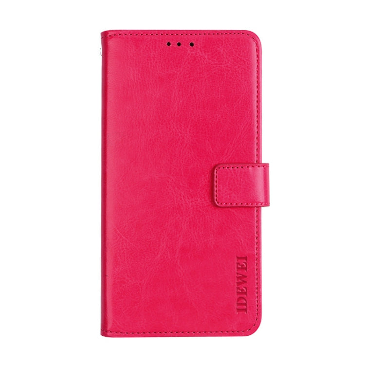 For Wiko View5 Plus idewei Crazy Horse Texture Horizontal Flip Leather Case with Holder & Card Slots & Wallet(Rose Red) - More Brand by idewei | Online Shopping South Africa | PMC Jewellery | Buy Now Pay Later Mobicred