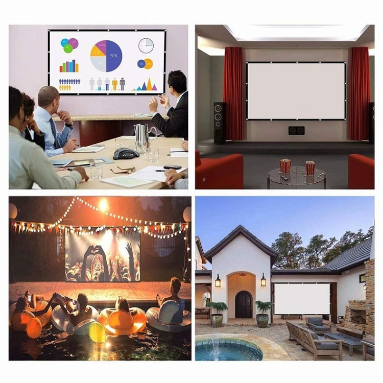 Simple Folding Thin Polyester Projector Film Curtain, Size:120 inch (16:9) Projection Area: 265 x 150cm - free shipping - PMC TechLife - Order now!