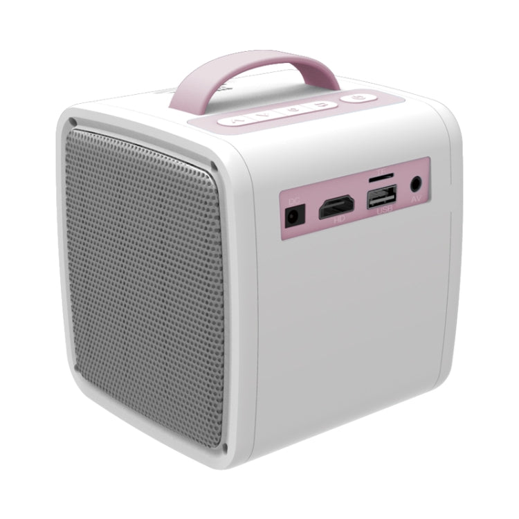 Q2 LED 1080P Mini Portable Projector Children Projector, Plug Type:UK Plug(Pink White) - Mini Projector by PMC Jewellery | Online Shopping South Africa | PMC Jewellery | Buy Now Pay Later Mobicred