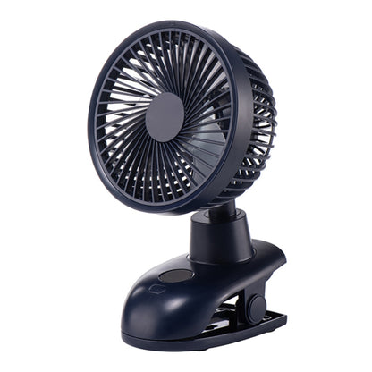 D601Y Portable USB Clip-on Oscillating Small Fan (Dark Blue) - Electric Fans by PMC Jewellery | Online Shopping South Africa | PMC Jewellery | Buy Now Pay Later Mobicred