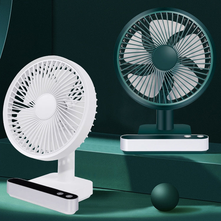 F702 Automatic Shaking Desktop Electric Fan with LED Display (White) - Electric Fans by PMC Jewellery | Online Shopping South Africa | PMC Jewellery | Buy Now Pay Later Mobicred