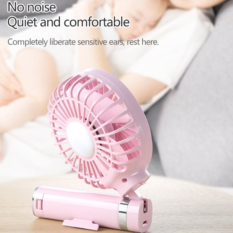 S2 Portable Foldable Handheld Electric Fan, with 3 Speed Control & Night Light (Pink) - Electric Fans by PMC Jewellery | Online Shopping South Africa | PMC Jewellery | Buy Now Pay Later Mobicred