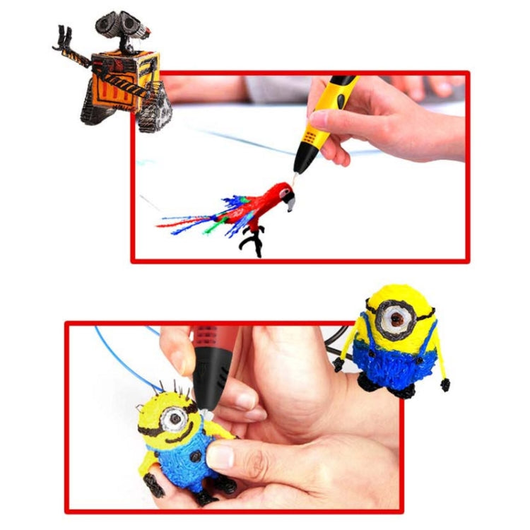 Gen 6th ABS / PLA Filament Kids DIY Drawing 3D Printing Pen with LCD Display(Yellow+Black) - 3D Printer by PMC TechLife | Online Shopping South Africa | PMC TechLife | Buy Now Pay Later Mobicred