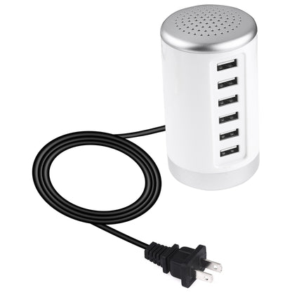 30W 6-USB Ports Charger Station Power Adapter AC100-240V, US Plug(White) - Multifunction Charger by PMC Jewellery | Online Shopping South Africa | PMC Jewellery | Buy Now Pay Later Mobicred