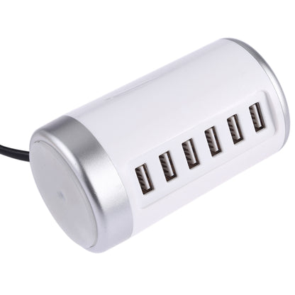 30W 6-USB Ports Charger Station Power Adapter AC100-240V, US Plug(White) - Multifunction Charger by PMC Jewellery | Online Shopping South Africa | PMC Jewellery | Buy Now Pay Later Mobicred