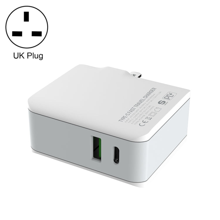 LDNIO A4403C 30W PD + Auto-id Foldable Fast Travel Charger with 1m USB-C / Type-C Cable, UK Plug - free shipping - PMC TechLife - Order now!