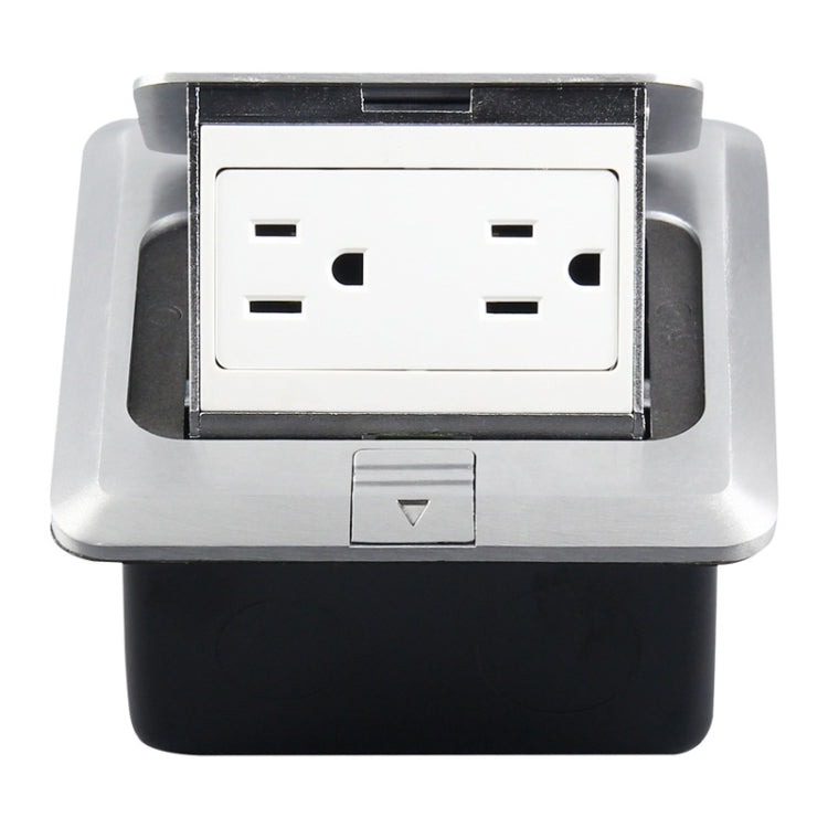 Hidden Pop-up Aluminum Alloy Computer Floor Socket with Cover Bottom Box, US Plug - free shipping - PMC Jewellery - Order now!