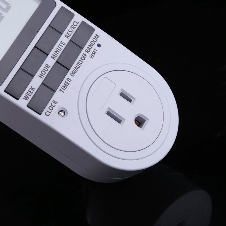 AC 120V Smart Home Plug-in Programmable LCD Display Clock Summer Time Function 12/24 Hours Changeable Timer Switch Socket, US Plug - Energy Saving Timer Socket by PMC TechLife | Online Shopping South Africa | PMC TechLife | Buy Now Pay Later Mobicred