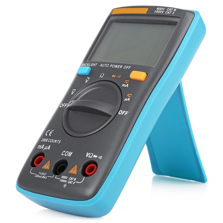 ZT98 CAT III  600V Portable Digital Multimeter 2000 Counts Back-light AC / DC Current Voltage Tester Meter with LCD Screen & Holder - Current & Voltage Tester by PMC TechLife | Online Shopping South Africa | PMC TechLife | Buy Now Pay Later Mobicred