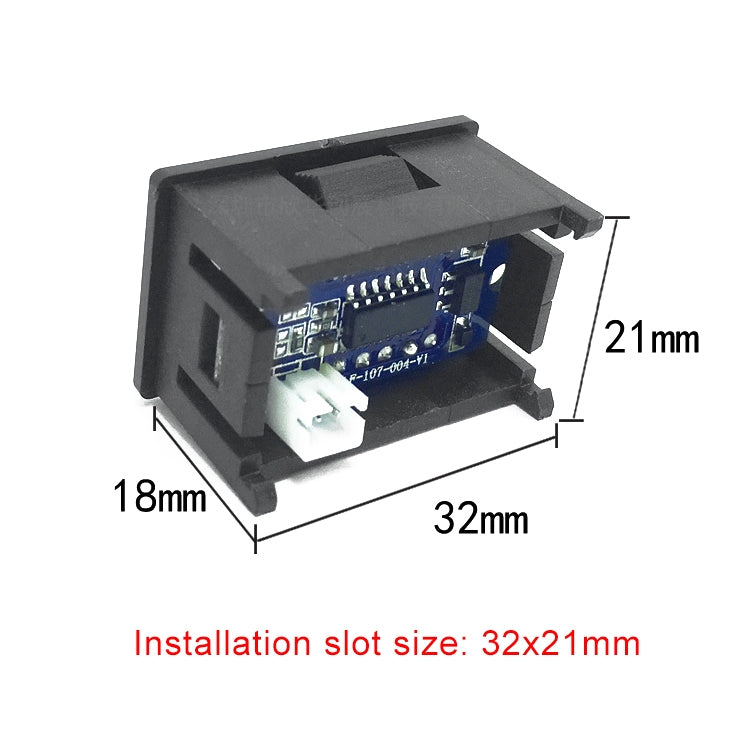 10 PCS 0.36 inch 3 Wires Digital Voltage Meter with Shell, Color Light Display, Measure Voltage: DC 0-100V (Red) - Current & Voltage Tester by PMC Jewellery | Online Shopping South Africa | PMC Jewellery | Buy Now Pay Later Mobicred