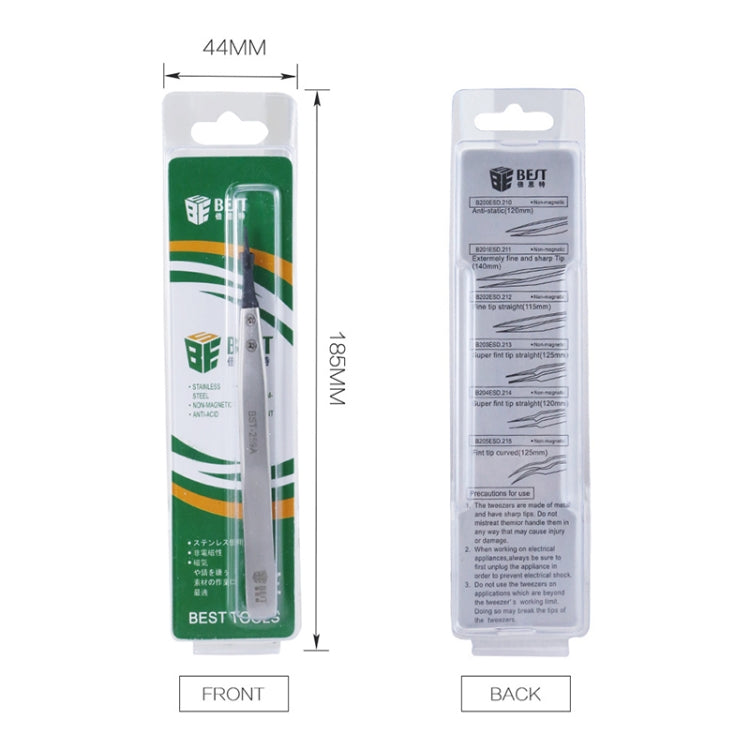BEST BST-259A  Stainless Steel Snti Static Tweezer - free shipping - PMC TechLife - Order now!