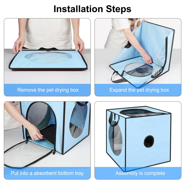 FUNADD Pet Bath Drying Box Portable Folding Dryer Cage, Suitable for Pets up to 5kg(Blue) - Grooming by PMC TechLife | Online Shopping South Africa | PMC TechLife | Buy Now Pay Later Mobicred