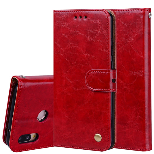 For Huawei P20 Lite Business Style Oil Wax Texture Horizontal Flip Leather Case with Holder & Card Slots & Wallet(Red) - Huawei Cases by PMC Jewellery | Online Shopping South Africa | PMC Jewellery | Buy Now Pay Later Mobicred