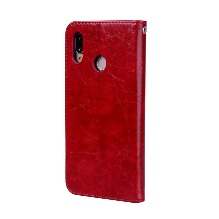 For Huawei P20 Lite Business Style Oil Wax Texture Horizontal Flip Leather Case with Holder & Card Slots & Wallet(Red) - Huawei Cases by PMC Jewellery | Online Shopping South Africa | PMC Jewellery | Buy Now Pay Later Mobicred