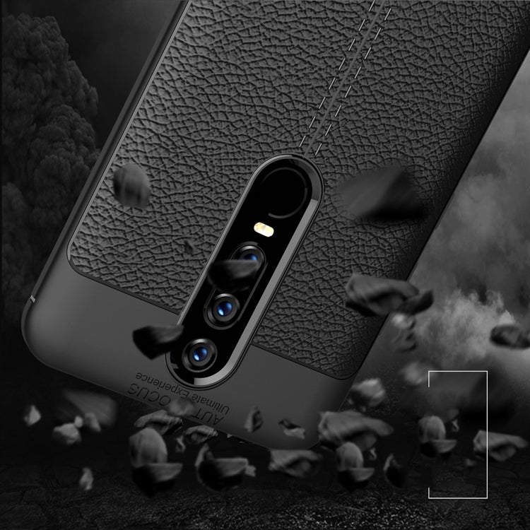 Litchi Texture TPU Case for Huawei Mate RS Porsche Design(Black) - Huawei Cases by PMC Jewellery | Online Shopping South Africa | PMC Jewellery