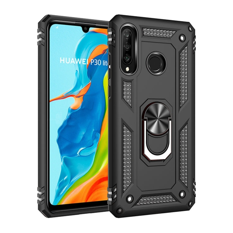 Armor Shockproof TPU + PC Protective Case for Huawei P30 Lite, with 360 Degree Rotation Holder (Black) - Huawei Cases by PMC Jewellery | Online Shopping South Africa | PMC Jewellery | Buy Now Pay Later Mobicred