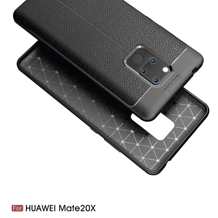Litchi Texture TPU Shockproof Case for Huawei Mate 20 X (Black) - Huawei Cases by PMC TechLife | Online Shopping South Africa | PMC TechLife