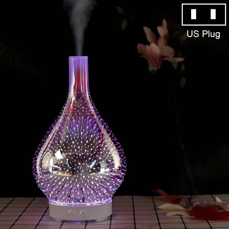 Mini 100ml Household Humidifier Ultrasonic Creative Purification 3D Glass Aromatherapy Machine Automatic Alcohol Sprayer, US Plug - free shipping - PMC TechLife - Order now!