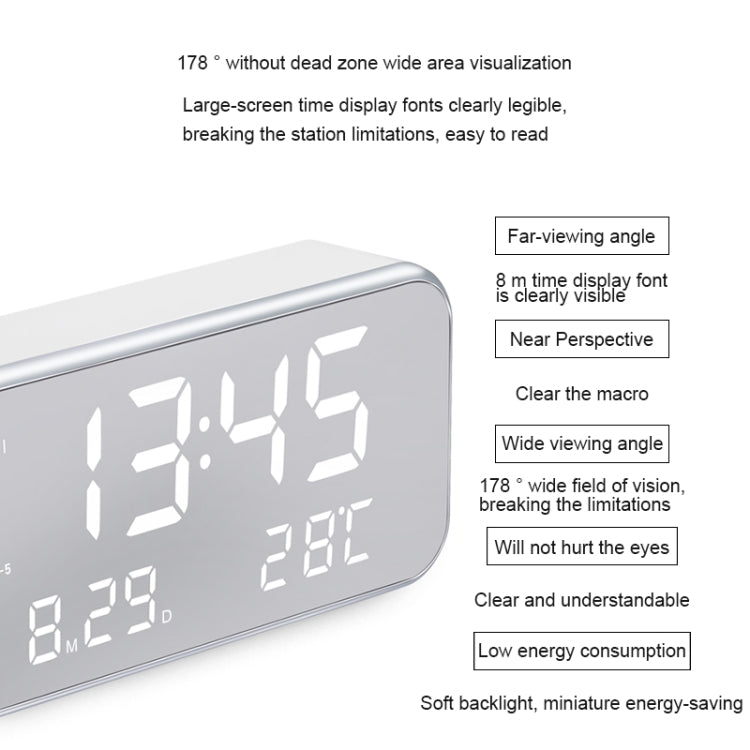 Multi-functional Large Screen LED Digital Music Alarm Clock with Time / Week / Temperature / Calendar Display & Remote Control, DC 5V - Alarm Clocks by PMc TechLife | Online Shopping South Africa | PMc TechLife | Buy Now Pay Later Mobicred
