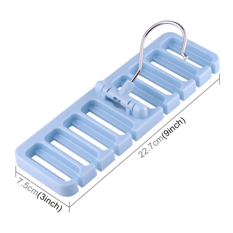 2pcs Multi-function Tie Rack Belt Scarf Hanger Holder Closet(Blue) - Shelf & Hooks by PMC Jewellery | Online Shopping South Africa | PMC Jewellery | Buy Now Pay Later Mobicred