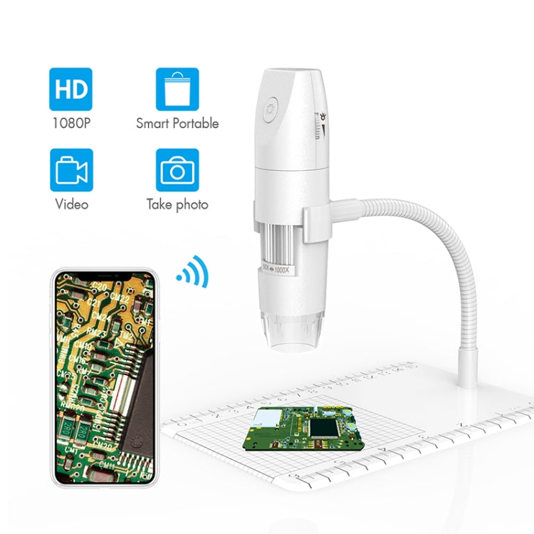 316 50-1000X Adjustable Smart Wifi USB Digital Microscope (White) - Digital Microscope by PMC Jewellery | Online Shopping South Africa | PMC Jewellery | Buy Now Pay Later Mobicred