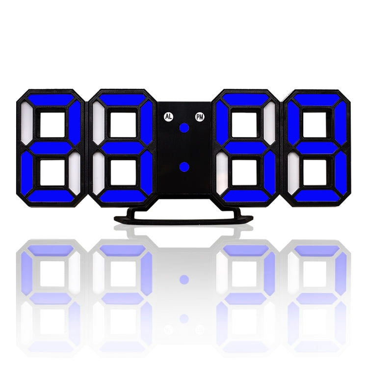 Multi-Function Large 3D LED Digital Wall Alarm Clock with Snooze Function, 12/24 Hours Display for Home, Kitchen, Office, DC 5V, CE Certificated(Blue) - Wall Clock by PMc TechLife | Online Shopping South Africa | PMc TechLife | Buy Now Pay Later Mobicred