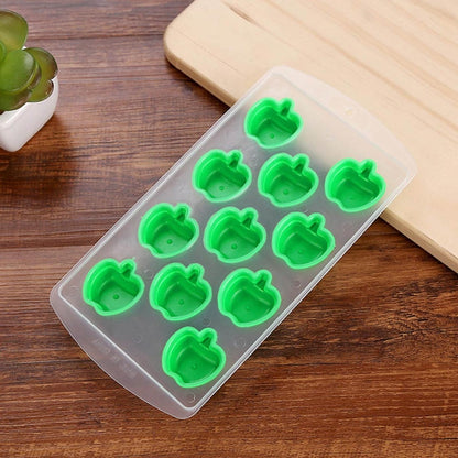 Apple Shaped Silicon Ice Cube Tray / Ice Mold Random Color - Food Molds by PMC Jewellery | Online Shopping South Africa | PMC Jewellery | Buy Now Pay Later Mobicred