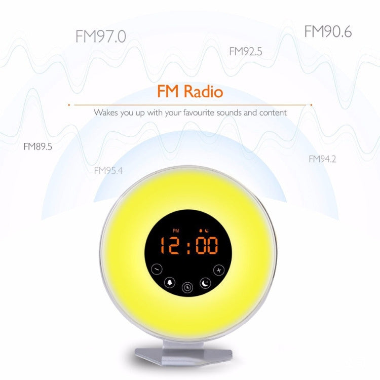 Multi-function Led Touch Intelligent Wake-up Light Alarm Clock with FM Radio - Alarm Clocks by PMc TechLife | Online Shopping South Africa | PMc TechLife | Buy Now Pay Later Mobicred