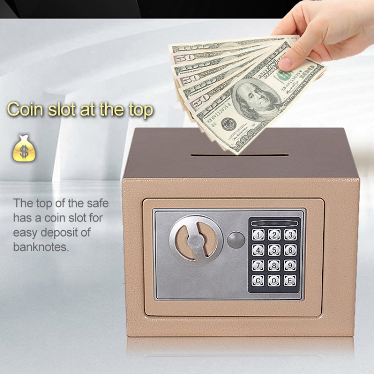 17E Home Mini Electronic Security Lock Box Wall Cabinet Safety Box with Coin-operated Function(Pink) - Safety Box by PMc TechLife | Online Shopping South Africa | PMc TechLife | Buy Now Pay Later Mobicred