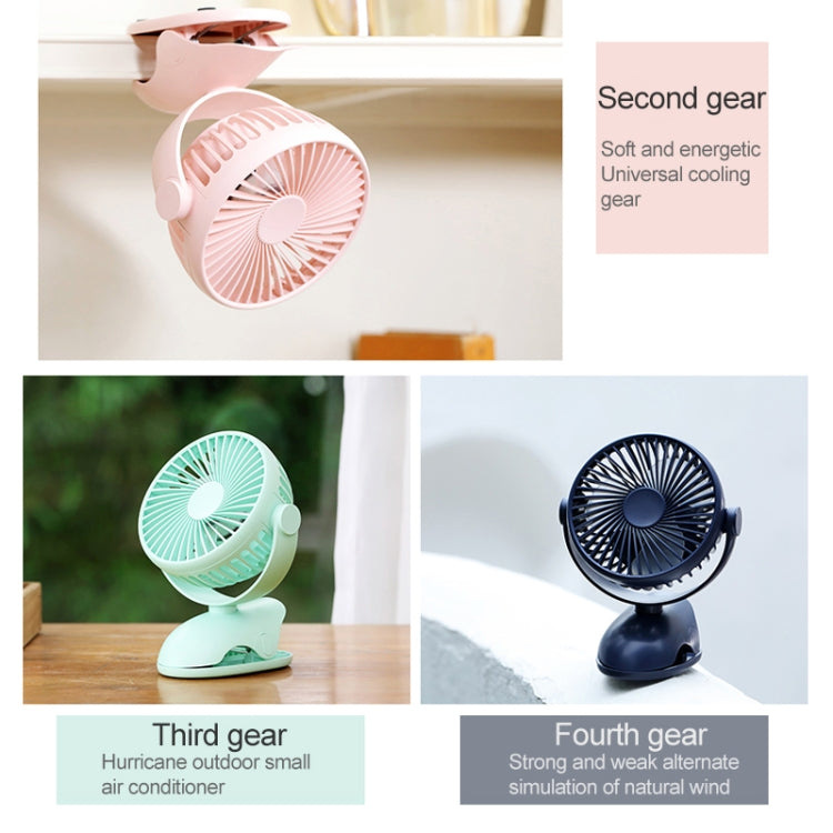 OCUBE D603 4W USB Charging Portable Desktop Fan Clip Fan,  with 4 Speed Control (Pink) - Electric Fans by OCUBE | Online Shopping South Africa | PMC Jewellery | Buy Now Pay Later Mobicred