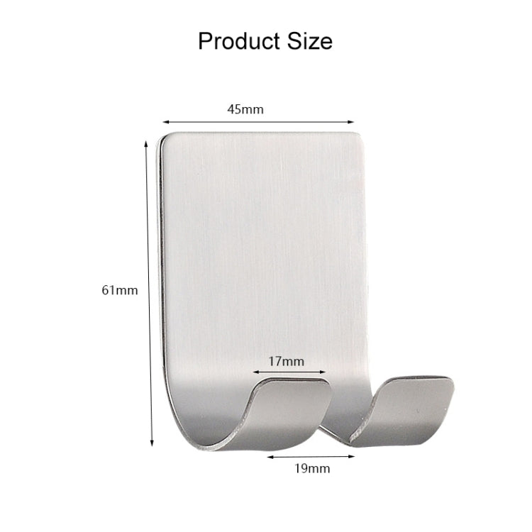 Stainless Steel Plug Power Cord Hook Bathroom Non-perforated Storage Rack, Size: 61x45mm - Hook by PMC TechLife | Online Shopping South Africa | PMC TechLife | Buy Now Pay Later Mobicred