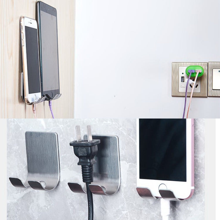 Stainless Steel Plug Power Cord Hook Bathroom Non-perforated Storage Rack, Size: 61x45mm - Hook by PMC TechLife | Online Shopping South Africa | PMC TechLife | Buy Now Pay Later Mobicred