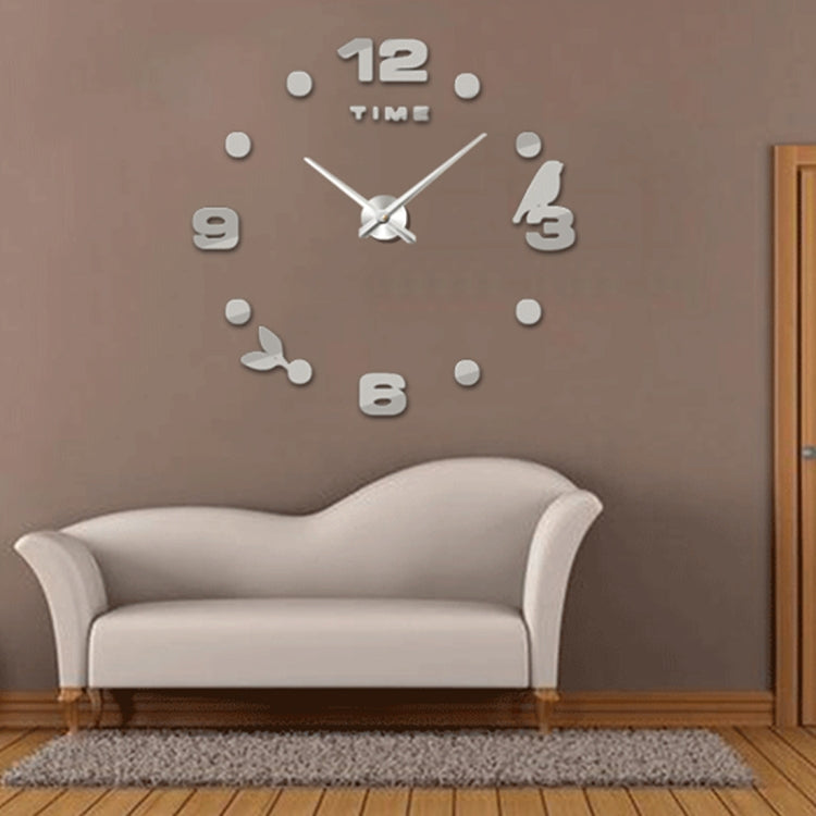 Bedroom Home Office Decoration Frameless Large Size DIY 3D Mirror Surface Wall Stickers Quiet Clock, Size: 100*100cm(Silver) - DIY Clocks by PMc TechLife | Online Shopping South Africa | PMc TechLife | Buy Now Pay Later Mobicred