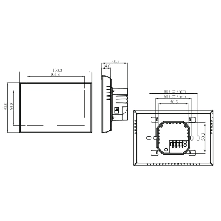 BHT-8000-GCLW-SS Brushed Stainless Steel Mirror Controlling Water/Gas Boiler Heating Energy-saving and Environmentally-friendly Smart Home Negative Display LCD Screen Round Room Thermostat with WiFi - Thermostat & Thermometer by PMC Jewellery | Online Shopping South Africa | PMC Jewellery | Buy Now Pay Later Mobicred