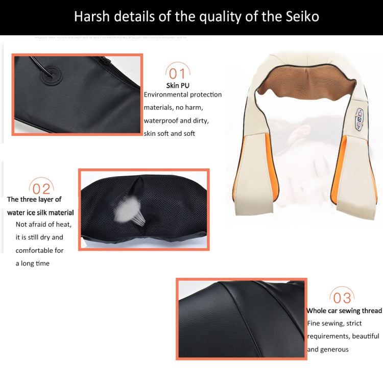 USB Charging Vibration Machine Neck Shawl Kneading Back Shoulder Vibration Massager - free shipping - PMC TechLife - Order now!