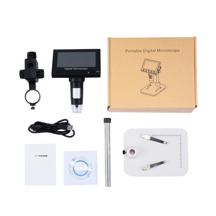 720P 4.3 inch Display Screen HD Industrial Digital Microscope - free shipping - PMC Jewellery - Order now!