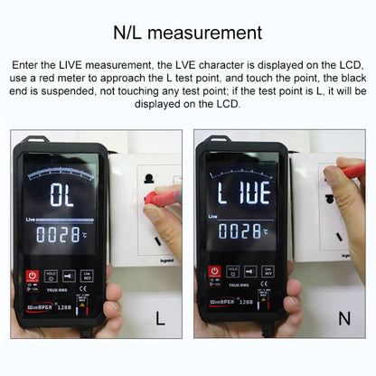 HY128A Conventional Screen Ultra-thin Touch Smart Digital Multimeter Fully Automatic High Precision True Effective Value Multimeter - Digital Multimeter by PMC Jewellery | Online Shopping South Africa | PMC Jewellery