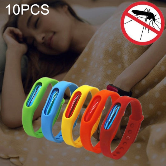 10 PCS Anti-mosquito Silicone Repellent Bracelet Buckle Wristband Bugs Away, Suitable for Children and Adults, Length:23cm, Random Color Delivery - Repellent Wristband by PMC Jewellery | Online Shopping South Africa | PMC Jewellery | Buy Now Pay Later Mobicred