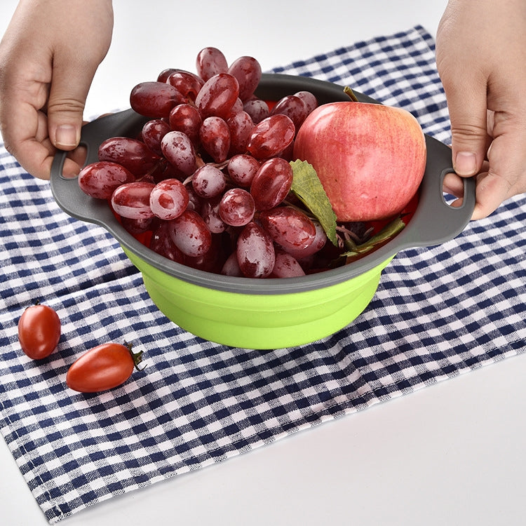 Creative Folding Vegetables Fruits Storage Basket Organizer Drain Basket, L, Size: 29.5*23.5*10cm (Green) - Gadgets by PMC TechLife | Online Shopping South Africa | PMC TechLife | Buy Now Pay Later Mobicred