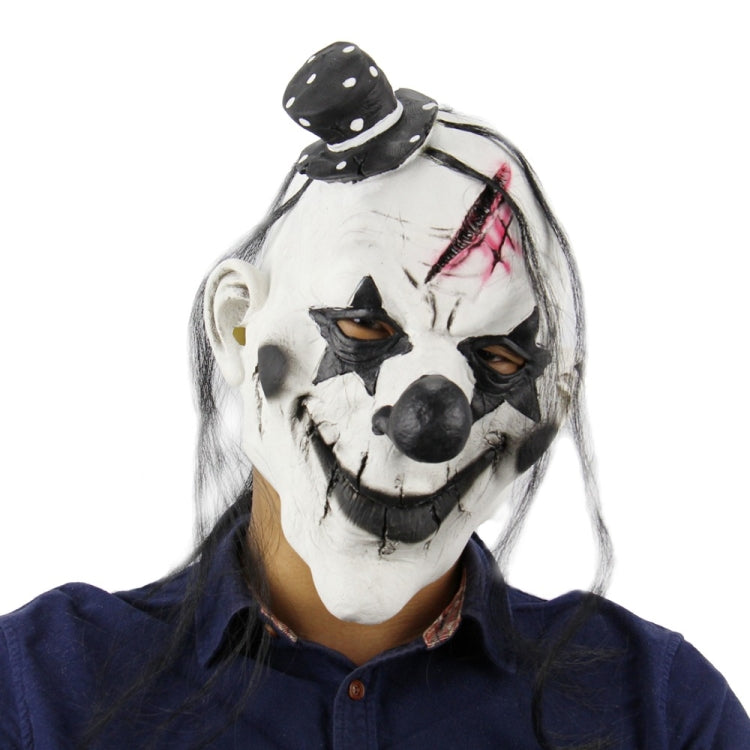 Halloween Festival Party Latex Devil Clown Frightened Mask Headgear, with Hair - Halloween Masks by PMC Jewellery | Online Shopping South Africa | PMC Jewellery