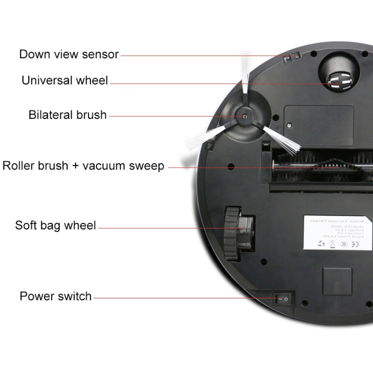 FD-3RSW(IC)CS 1000Pa Large Suction Smart Household Vacuum Cleaner Clean Robot - Robot Vacuum Cleaner by PMC TechLife | Online Shopping South Africa | PMC TechLife | Buy Now Pay Later Mobicred