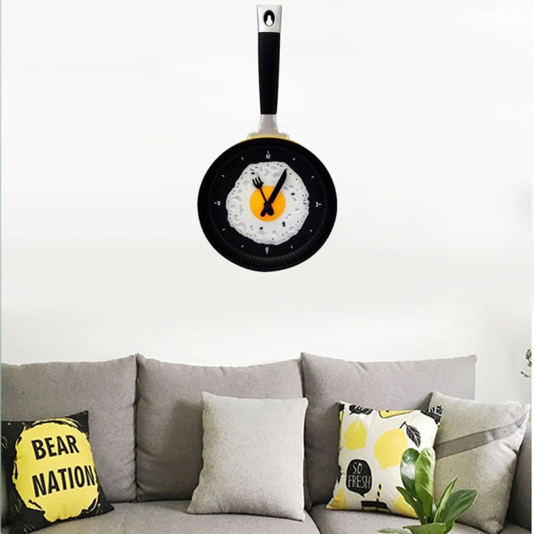 Fried Egg Pan Shape Creative Living Room Decorative Wall Clock (Yellow) - Wall Clock by PMc TechLife | Online Shopping South Africa | PMc TechLife | Buy Now Pay Later Mobicred