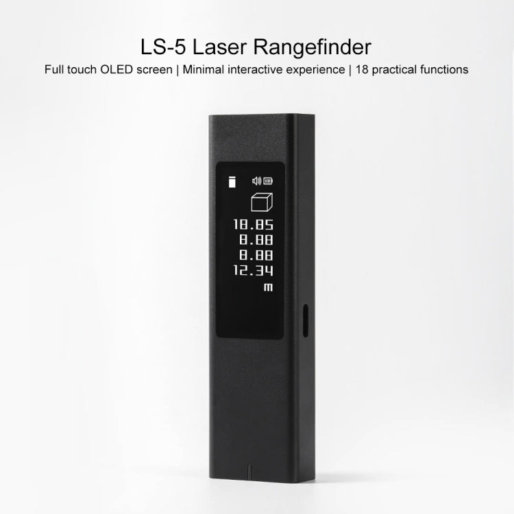 Original Xiaomi Youpin DUKA LS5 Touch Screen High-precision Infrared Laser Rangefinder (Black) - Laser Rangefinder by Xiaomi | Online Shopping South Africa | PMC TechLife | Buy Now Pay Later Mobicred