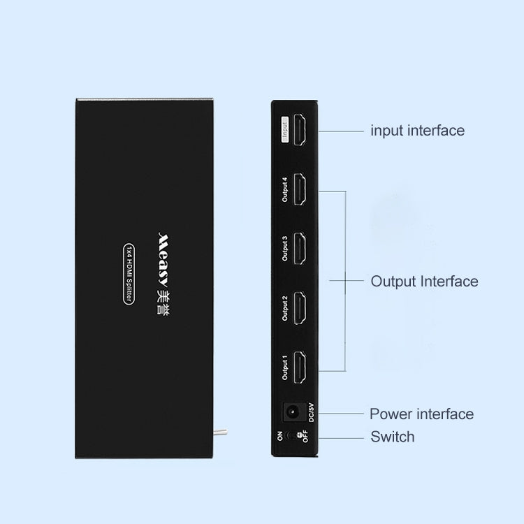 Measy SPH104 1 to 4 4K HDMI 1080P Simultaneous Display Splitter, US Plug - free shipping - PMC Jewellery - Order now!
