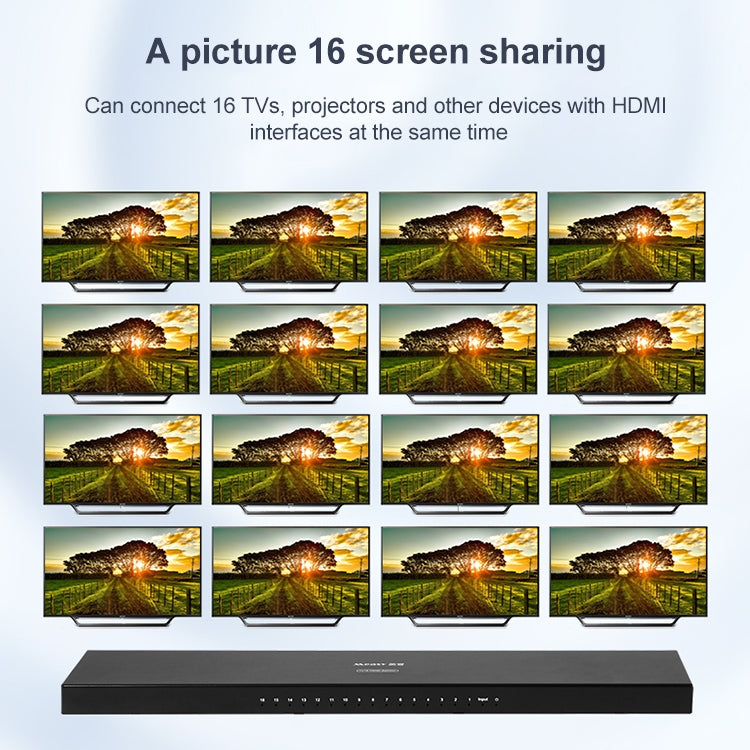 Measy SPH116 1 to 16 4K HDMI 1080P Simultaneous Display Splitter(AU Plug) - free shipping - PMC Jewellery - Order now!