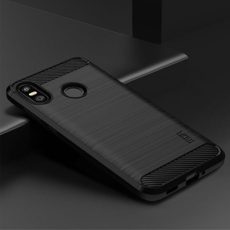 MOFI Brushed Texture Carbon Fiber Soft TPU Case for HTC U12 Life(Black) - HTC by MOFI | Online Shopping South Africa | PMC Jewellery | Buy Now Pay Later Mobicred